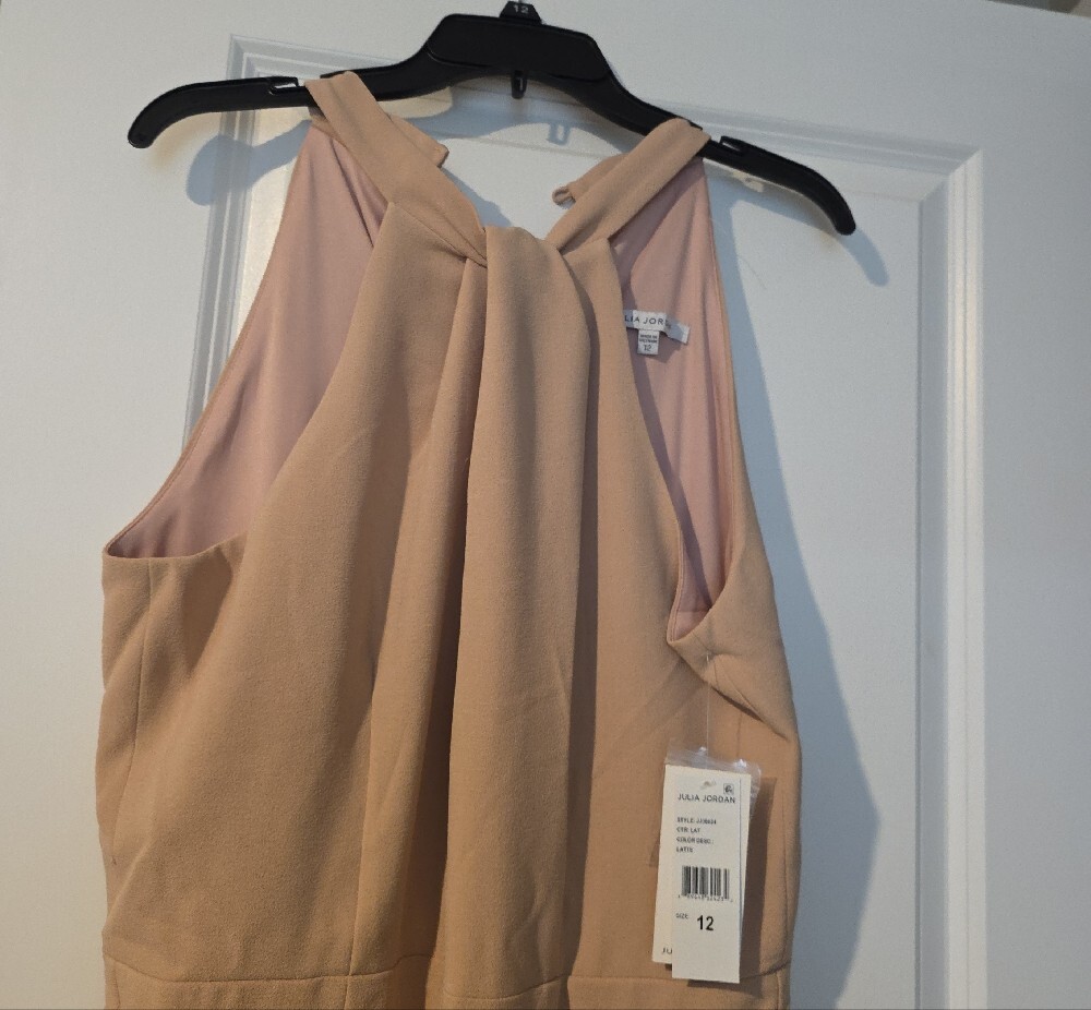 julia jordan Sleeveless Wide-Leg Jumpsuit in Beige Taupe - Picture 9 of 15